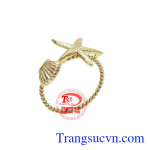 Nhẫn nữ sao biển 10k đẹp mang lại vẻ đẹp nữ tính sang trọng quý phái là món quà ý nghĩa dành tặng các chị em