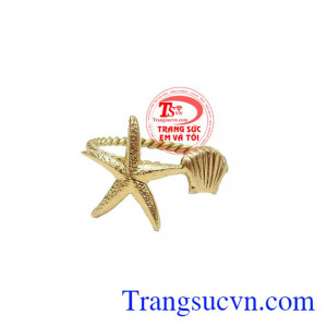 Nhẫn nữ sao biển 10k đẹp đeo nhẫn hợp thời trang, sang trọng, quý phái luôn mang trong mình trí tưởng tượng đẹp như đang ở giữa đại dương mênh mông