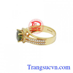 Nhẫn nữ đá quý sapphire vàng tây dành cho phái đẹp, đeo hợp thời trang và quý phái