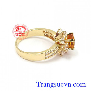 Nhẫn nữ Sapphire được phái đẹp lựa chọn như lá bùa hộ mệnh cho bản thân Nhẫn nữ Sapphire may mắn vàng 14k