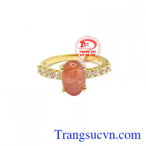 Nhẫn nữ Sapphire vàng 10k là bùa may mắn cho những người mệnh Mộc, mệnh Thủy,Nhẫn nữ Sapphire vàng 10k
