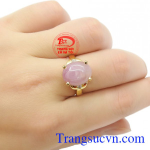 Nhẫn nữ Sapphire vàng 10k tinh tế