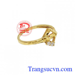 Nhẫn nữ vàng đẹp 10k, bảo hành 6 tháng, giao hàng nhanh trên toàn quốc