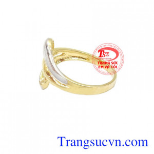 Nhẫn nữ vàng hai màu