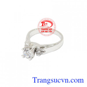Nhẫn nữ vàng trắng yêu thương vàng 10k, bảo hành 6 tháng, giao hàng nhanh trên toàn quốc