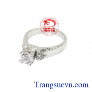 Nhẫn nữ vàng tây chế tác tinh tế mang đến những đường nét sáng,bóng bền đẹp