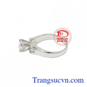 Nhẫn nữ vàng trắng yêu thương