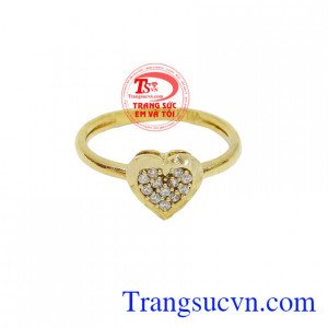 Nhẫn Trái tim tình si Nhẫn vàng nữ, nơi mua nhẫn kiểu nữ đẹp