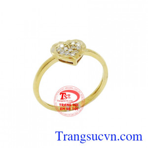 Nhẫn Trái tim tình si Món quà dành cho phái đẹp