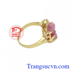 Nhẫn tỳ hưu ruby đẹp