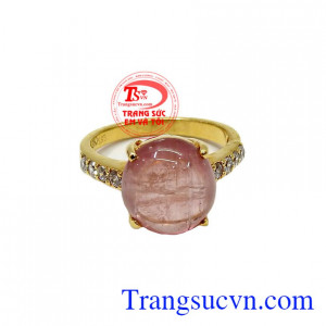 Nhẫn vàng đá TOURMALINE thiên nhiên được các bà, các mẹ yêu thích