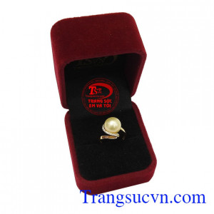 Nhẫn vàng ngọc trai đẹp