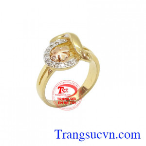 Nhẫn nữ ý nghĩa quà tặng nhẫn vàng tây dành cho nữ chế tác đẹp, nhẫn nữ quý phái vàng tây