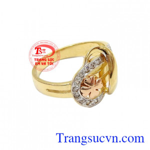 Nhẫn vàng nữ sum vầy vàng 14k, bảo hành 12 tháng, giao hàng nhanh trên toàn quốc
