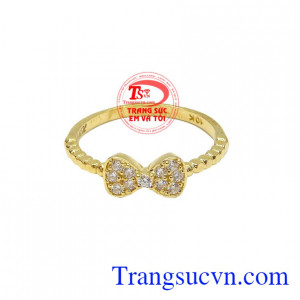 Nhẫn vàng sang quý vàng 10k, bảo hành 6 tháng, giao hàng nhanh trên toàn quốc
