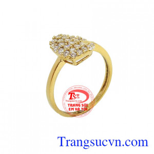 Nhẫn vàng trái tim HP nhẫn nữ món quà ý nghĩa cho người yêu thương,trong các dịp sinh nhật, lễ tết và kỷ niệm