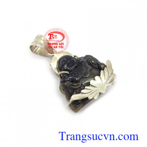 Phật di lặc sapphire bọc bạc sang trọng, đẳng cấp