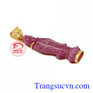 Quan âm người là biểu tượng của sự từ bi, thanh tịnh. Phật quan âm ruby đỏ