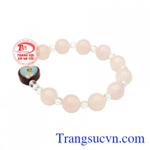 Chuỗi mân côi thạch anh hồng thiên nhiên mang lại may mắn, bình an,Thạch anh hồng Chuỗi Mân Côi
