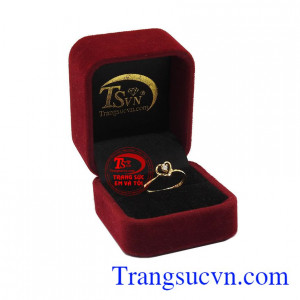 Nhẫn nữ vàng tây