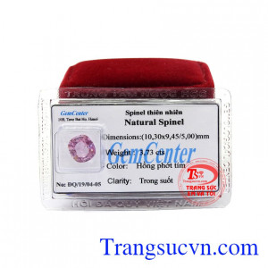 Sản phẩm là đá thiên nhiên cao cấp, có giấy kiểm định đá quý,Viên Spinel hồng ép vỉ