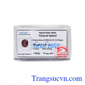 Viên Spinel nâu hồng ép vỉ là sản phẩm đá quý cao cấp, ép vẻ, có giấy kiểm định đá quý,Viên Spinel nâu hồng ép vỉ