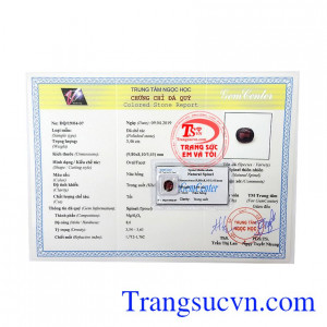Viên Spinel nâu hồng ép vỉ
