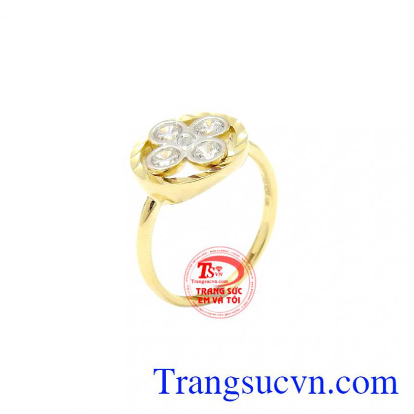 Nhẫn nữ hoa vàng 10k Korea