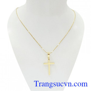 Bộ dây chuyền công giáo 18k được thiết kế 3D theo công nghệ mới nhất, sản phẩm đẹp, sáng bóng