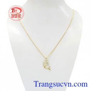 Bộ dây chuyền nữ vàng 10k xinh xắn là sản phẩm kết hợp giữa mặt dây Korea vàng 10k và dây chuyền vàng 10k xinh xắn.