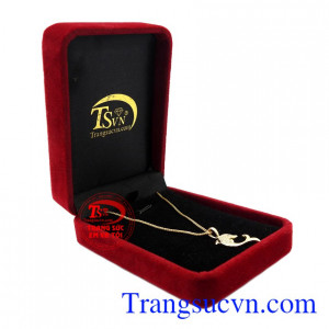 Bộ dây chuyền nữ vàng 10k xinh xắn
