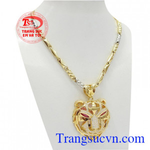 Bộ mặt dây hổ mạnh mẽ dễ dàng kết hợp với nhiều loại trang phục,Bộ mặt dây hổ mạnh mẽ