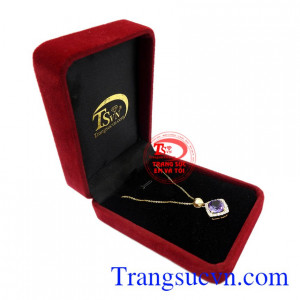 Bộ mặt dây nữ thạch anh tím