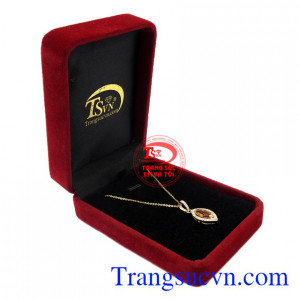 Bộ mặt dây nữ thạch anh vàng