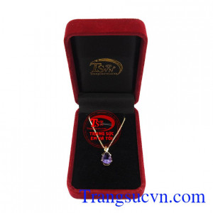 Bộ trang sức thạch anh tím 14k