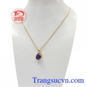 Bộ trang sức thạch anh tím 14k là món quà ý nghĩa dành tặng người yêu thương,Bộ trang sức thạch anh tím 14k
