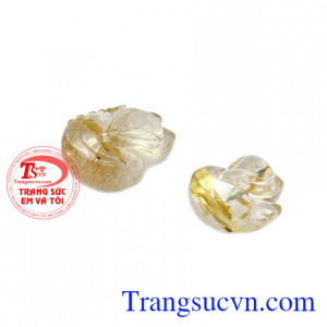 Sản phẩm thích hợp để làm mặt dây và mặt nhẫn. Cặp hồ ly thạch anh tóc đẹp