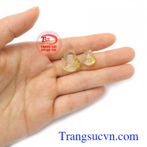 Cặp hồ ly thạch anh tóc may mắn thương hiệu uy tín, chất lượng, chế tác theo yêu cầu