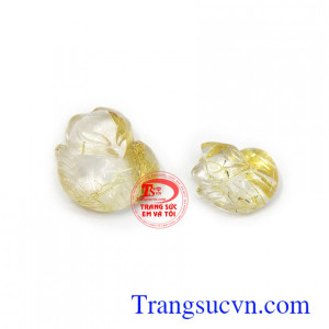 Cặp hồ ly thạch anh tóc may mắn là linh vật được ưa chuộng bậc nhất trong phong thủy