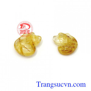 Cặp hồ ly thạch anh tóc thịnh vượng thương hiệu uy tín, chất lượng, chế tác theo yêu cầu