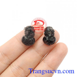 Cặp tỳ hưu thạch anh tóc chiêu lộc