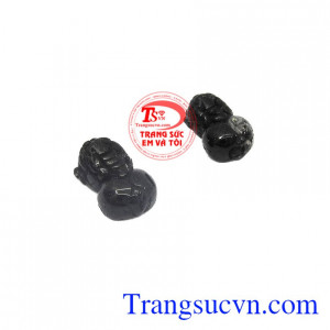 Cặp tỳ hưu có thể làm mặt nhẫn, mặt dây chuyền, lắc tay bọc vàng cho các cặp đôi, giao hàng nhanh trên toàn quốc,Cặp tỳ hưu thạch anh tóc đen hưng thịnh