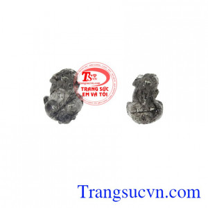 Cặp tỳ hưu thạch anh tóc đen thịnh vượng là sản phẩm đem lại nhiều may mắn về tài lộc cho người đeo,Cặp tỳ hưu thạch anh tóc đen thịnh vượng
