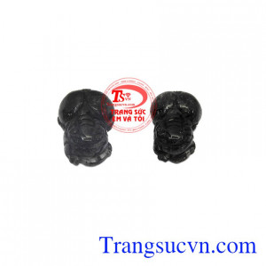 Cặp tỳ hưu thạch anh tóc đen