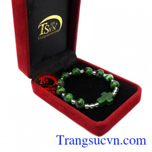 Chuỗi tay mân côi cẩm thạch.