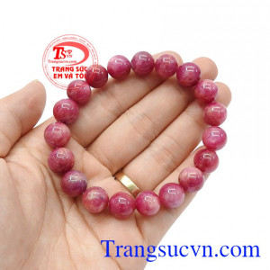 Sản phẩm có giấy kiểm định đá quý, thích hợp làm quà tặng cho người thân hoặc bạn bè,Chuỗi tay Ruby 10 ly