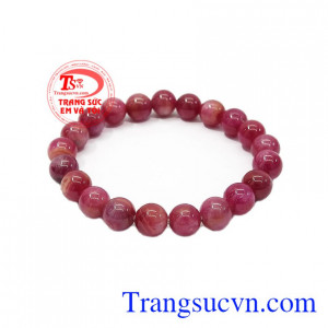 Chuỗi tay Ruby 8 ly được làm từ đá quý Ruby thiên nhiên,Chuỗi tay Ruby 8 ly