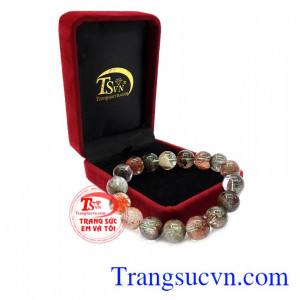 Chuỗi tay thạch anh tóc 12 ly đẹp tinh tế, chất lượng.
