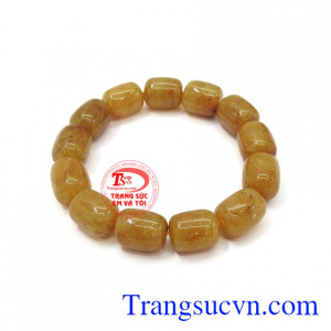 Chuỗi tay thạch anh tóc lu thống là sản phẩm thạch anh tóc đẹp mắt, có giấy kiểm định uy tín.
