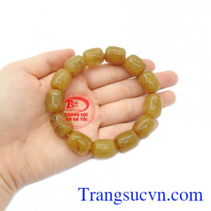 Chuỗi tay thạch anh tóc lu thống thiên nhiên.